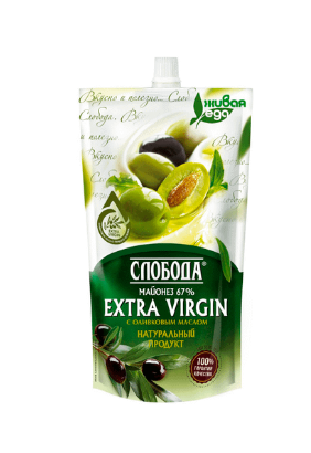 Майонез Слобода Оливковый Extra Virgin, 67%, 400мл