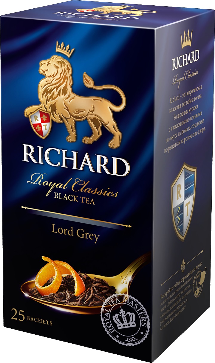 Чай черный Richard Lord Grey в пакетиках, 25 х 2г