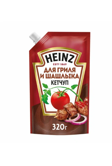 Кетчуп Heinz для гриля и шашлыка, дой-пак 320г