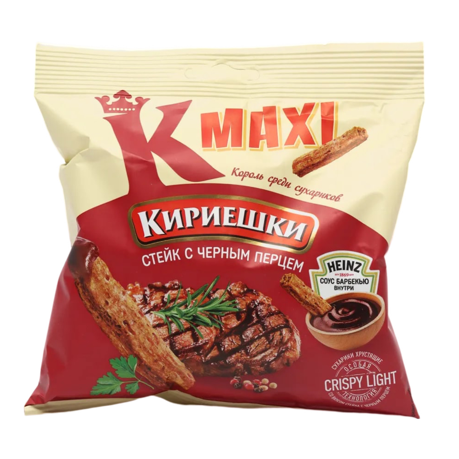 Кириешки Maxi Стейк + барбекю соус 50гр