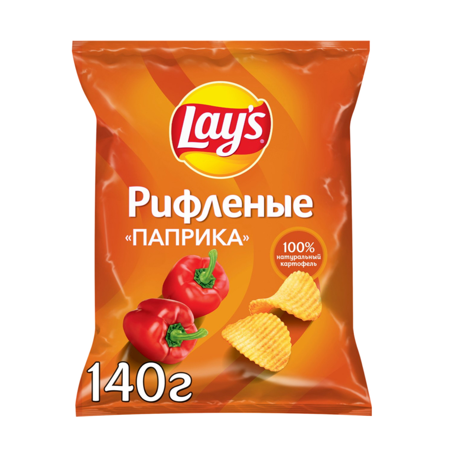 LAY's Паприка Рифленые 140гр