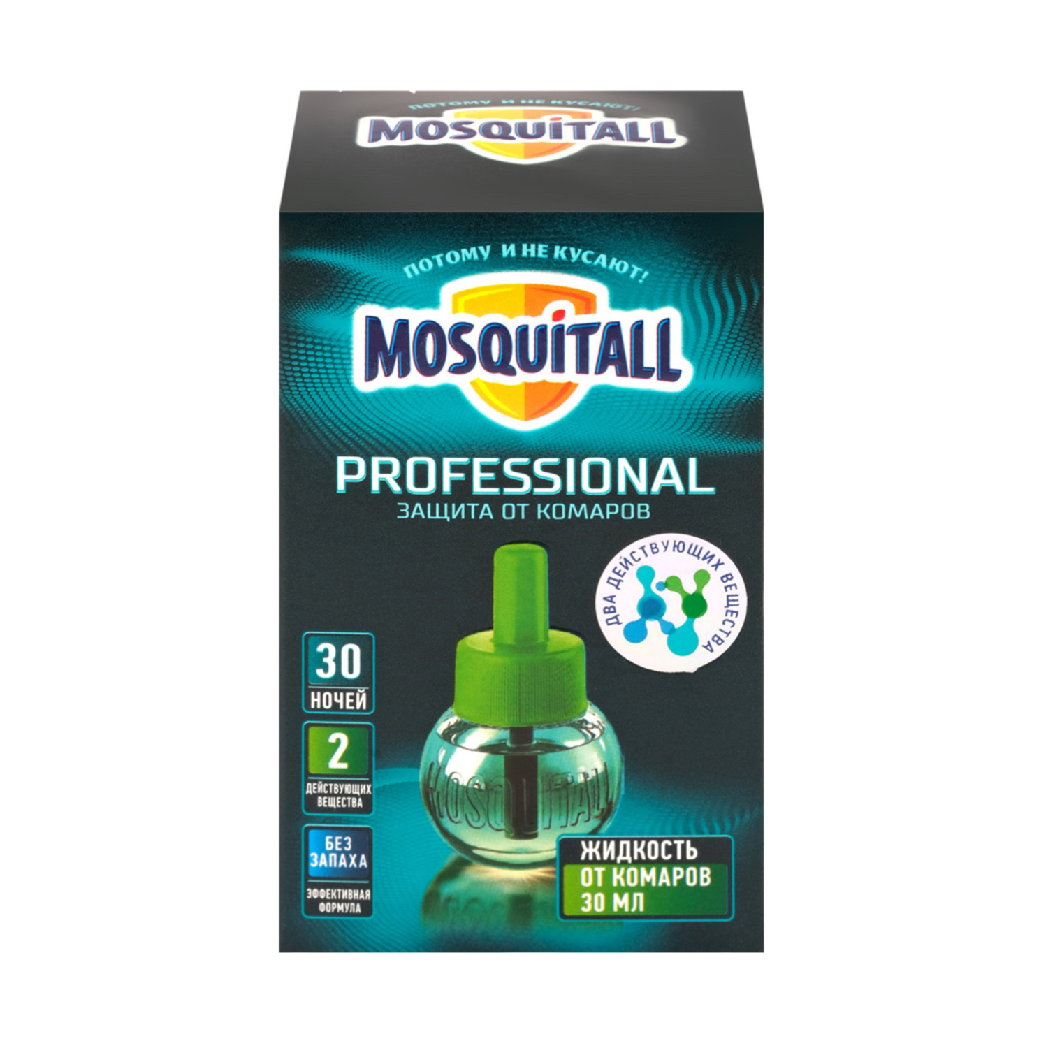MOSQUITALL Жидкость 30 ночей "Профессиональная Защита" от комаров 30мл