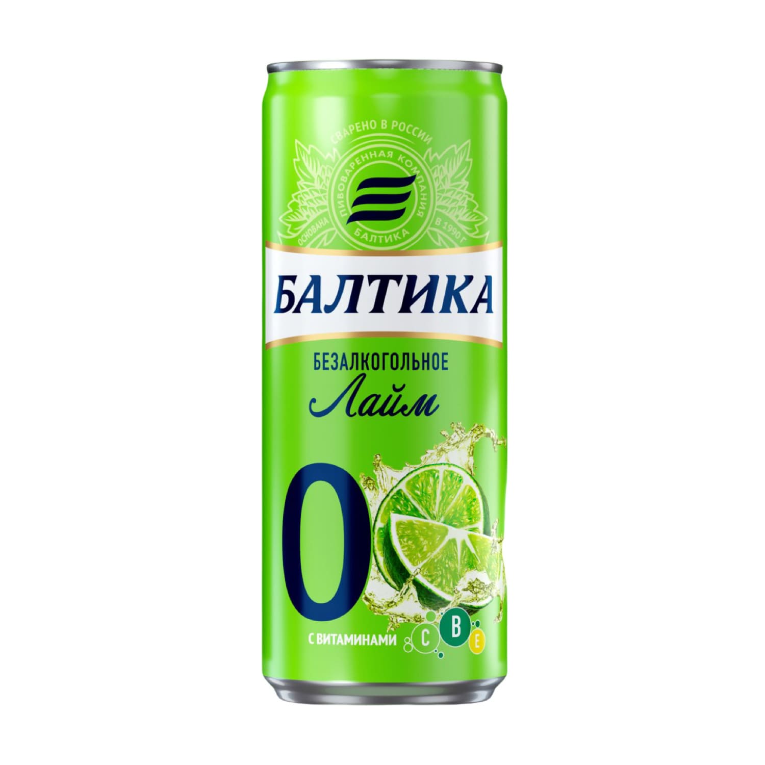 Пиво безалкогольное Балтика 0 Лайм 0.33л