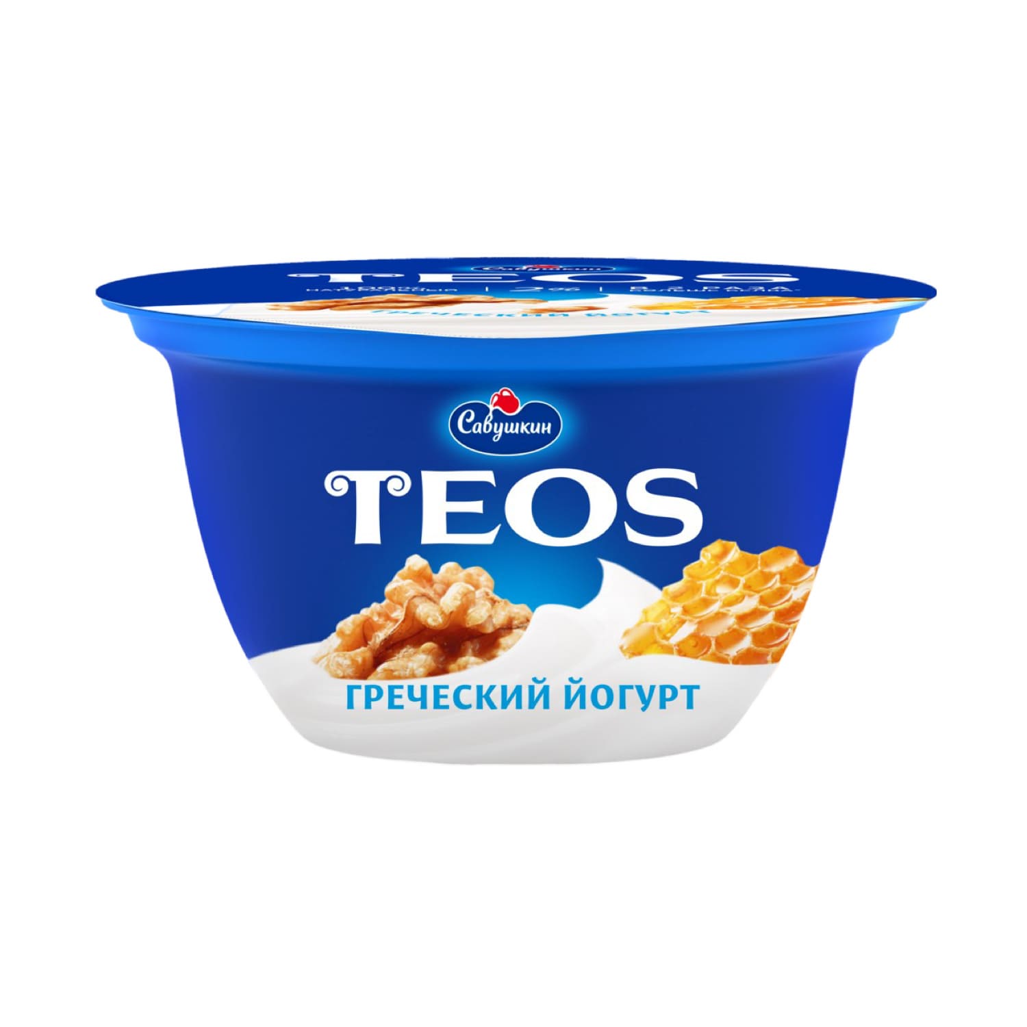 Йогурт греческий ТЕОS Грецкий орех-мёд 2% 140гр