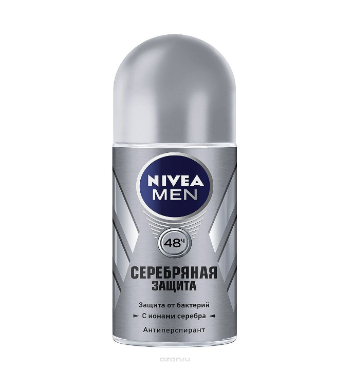 NIVEA MEN Серебряная защита, дезодорант-антиперспирант шариковый, 50 мл