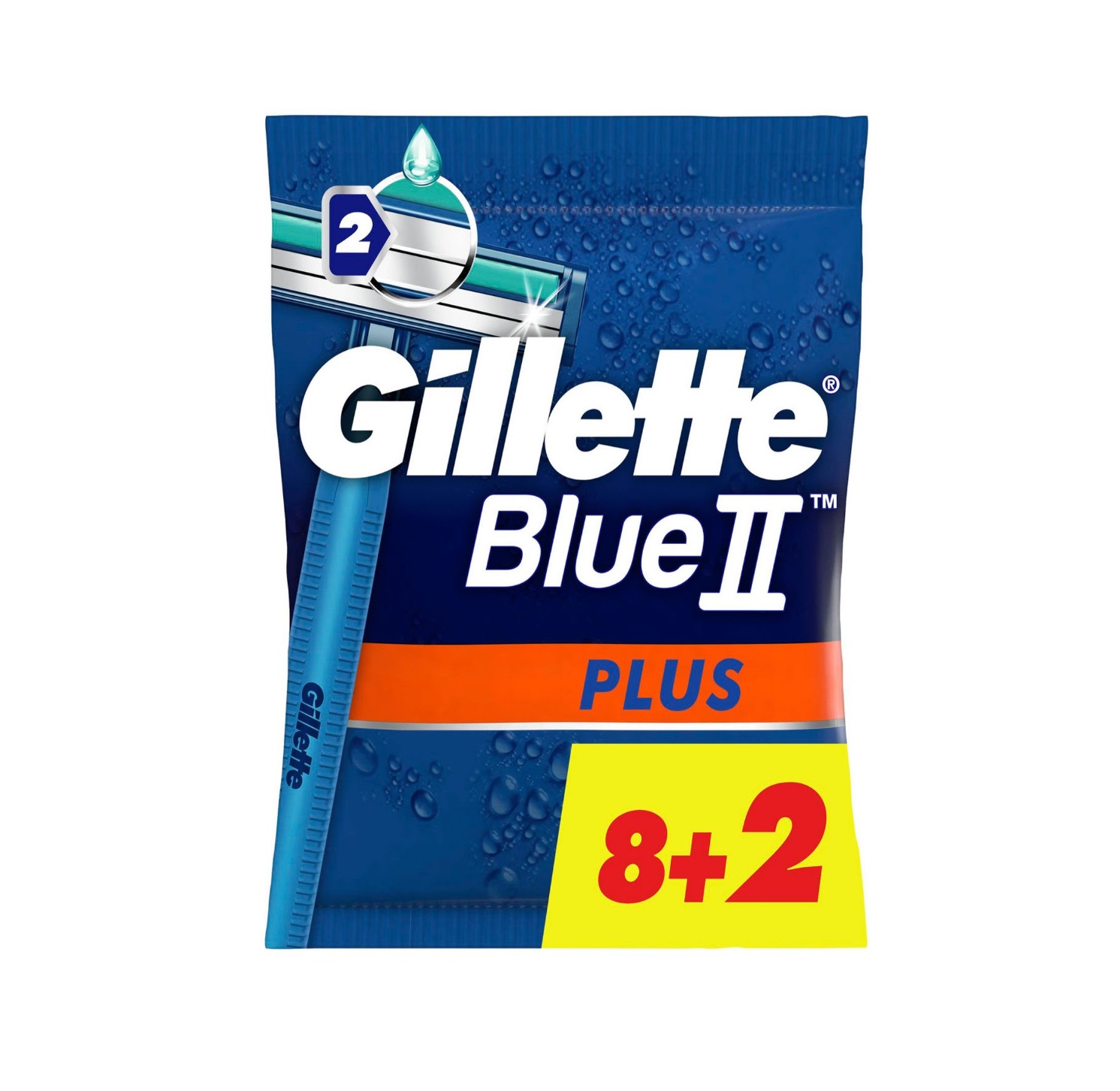 Gillette Бритвенный станок Blue-2 plus 8+2шт