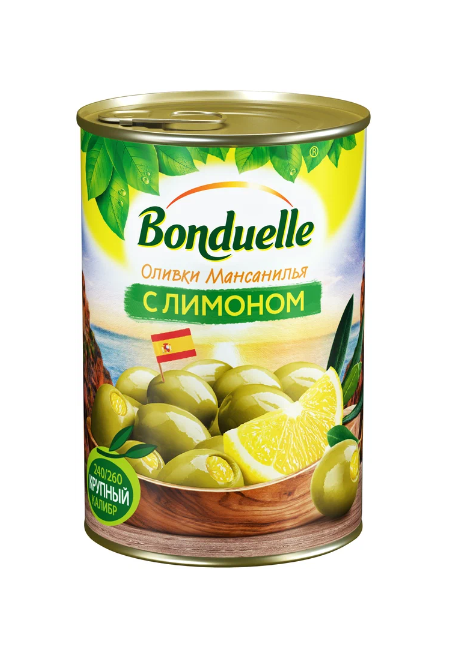 Оливки Бондюэль Мансанилья с лимоном 314 мл